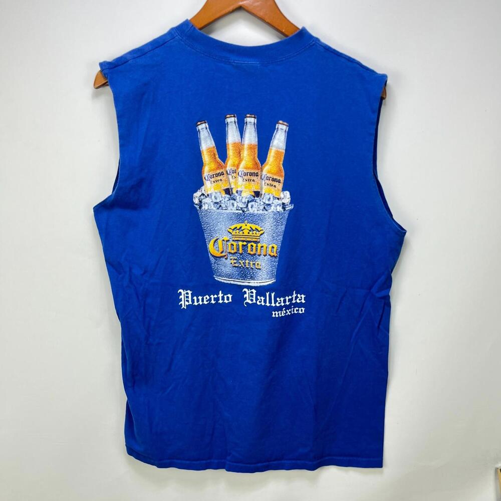 Vintage Corona Beer Mexico Sleeveless Shirt Large